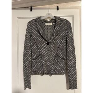 EUC! Charlie & Robin Woven Blazer Style Cardigan SMALL